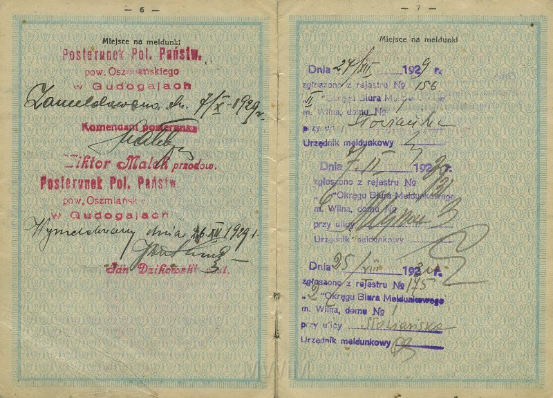 KKE 5270-6.jpg - Dok. Dowód osobisty Michała Katkowskiego (ur. 17 VIII 1907 r. w Taboryszkach) – syn Antoniego i Anieli, Oszmiana, 9 IV 1929 r.